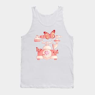 Love is on the phone Tank Top